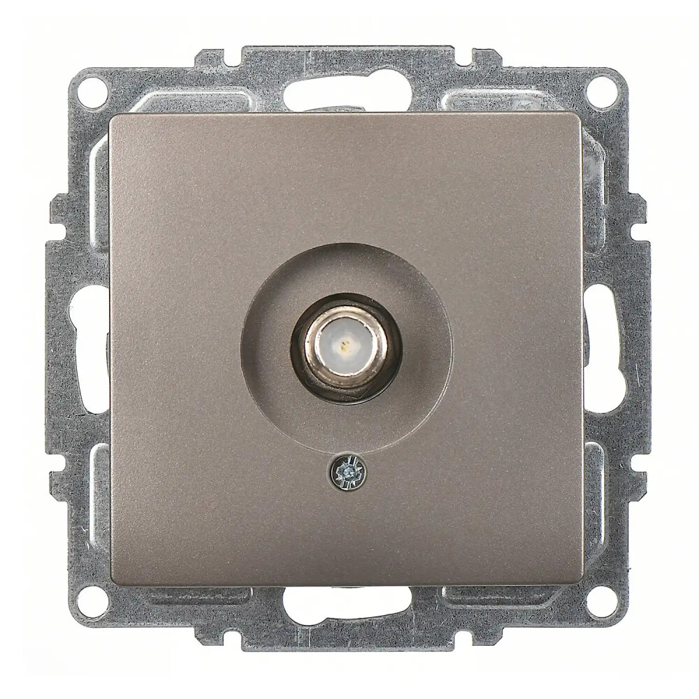 SAT socket, Single, Mocha - Günsan Elektrik