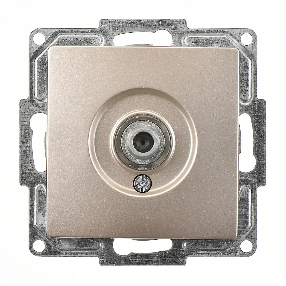 SAT Socket, Single with F connector, Ending-Intermediate, M.Beige - Günsan Elektrik