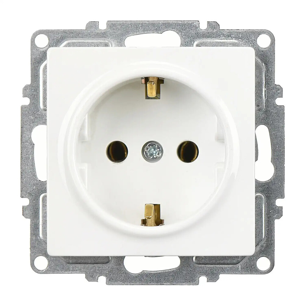 Visage Topraklı Priz (klipsli), Beyaz (Mekanizma + Tuş/Kapak) - Günsan Elektrik