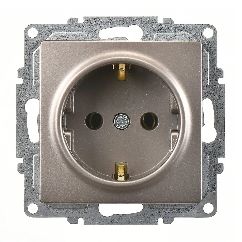 Visage Topraklı Priz, Mocha (Mekanizma + Tuş/Kapak) - Günsan Elektrik