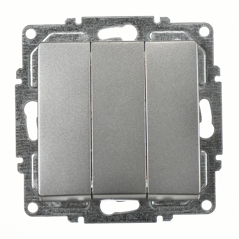 Visage Üçlü Anahtar, Füme (Mekanizma + Tuş/Kapak) - Günsan Elektrik