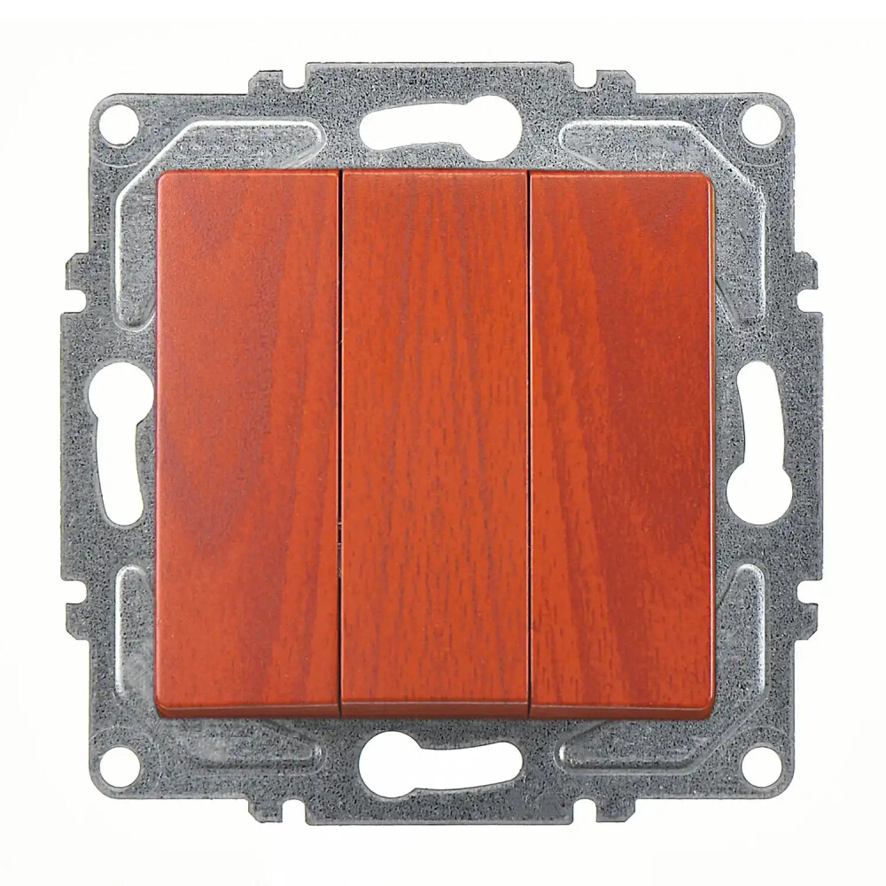 Visage Üçlü Anahtar, Kiraz (Mekanizma + Tuş/Kapak) - Günsan Elektrik