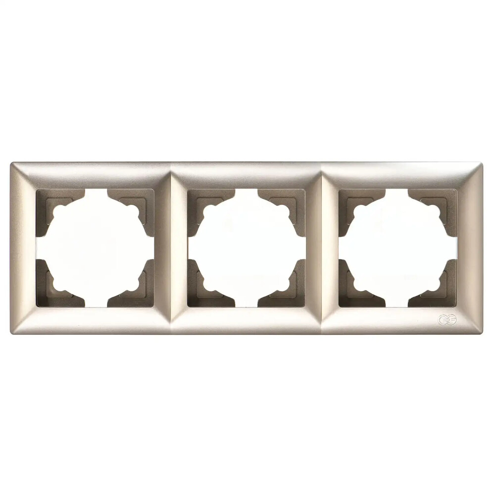 Visage Üçlü Çerçeve, Metalik Bej - Günsan Elektrik
