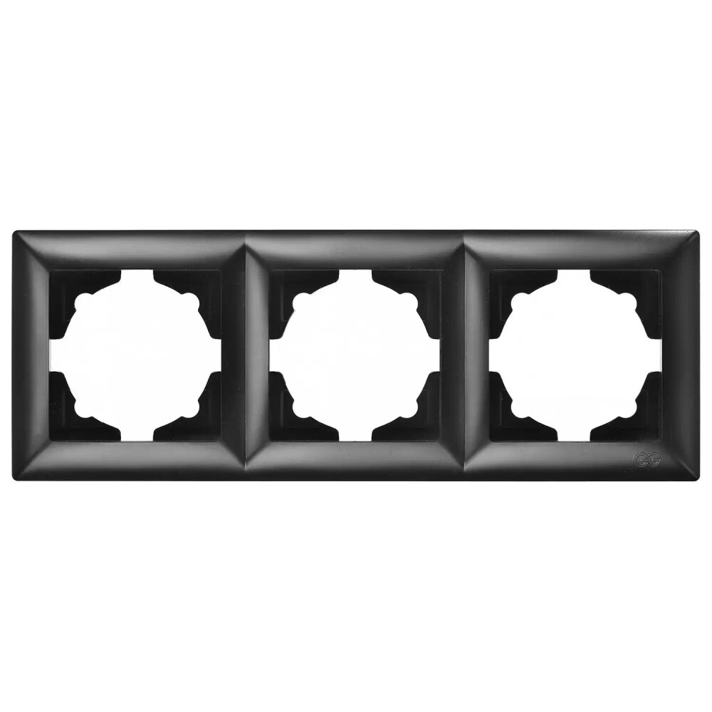 Visage Üçlü Çerçeve, Metalik Siyah - Günsan Elektrik
