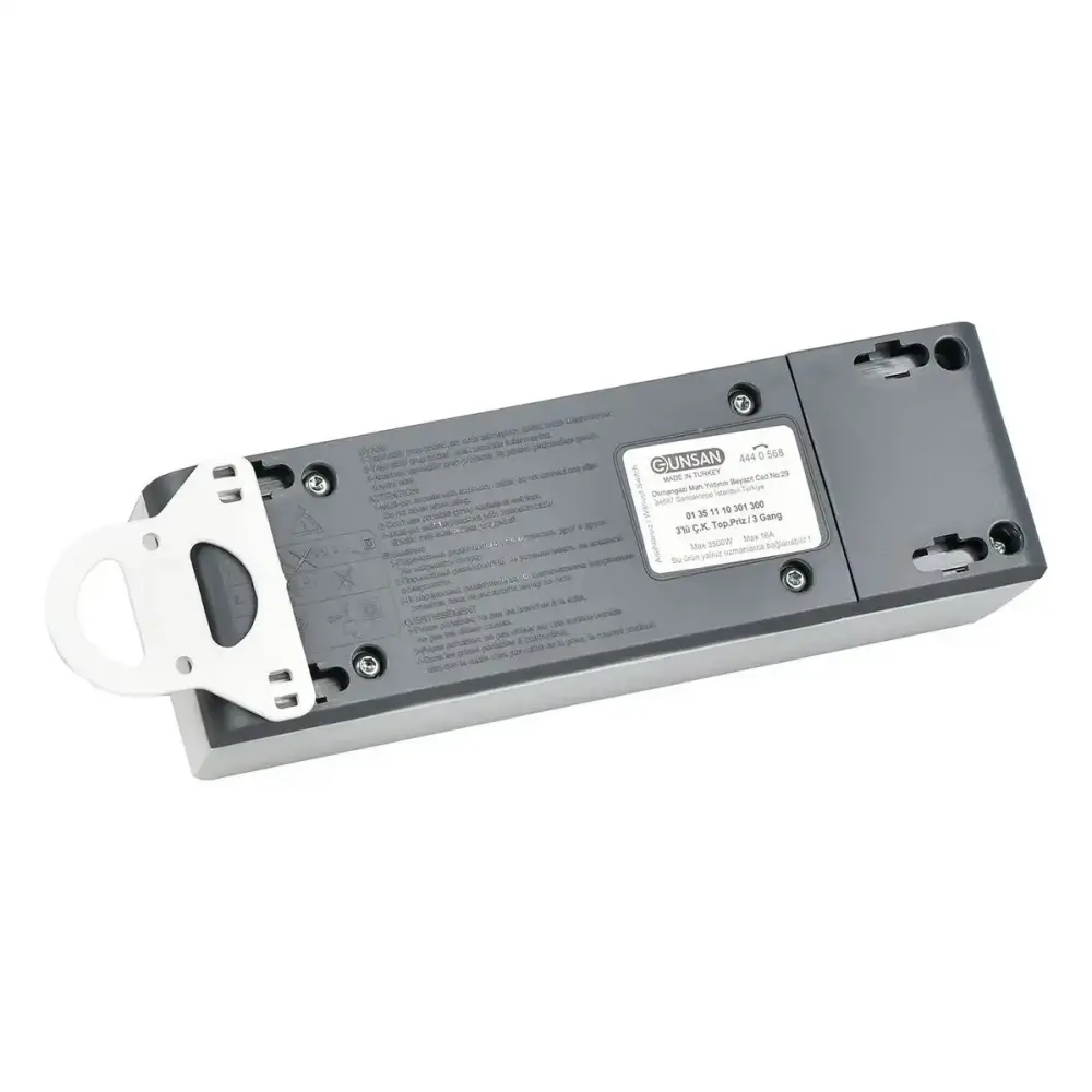 Visage Üçlü Çocuk Korumalı Topraklı Priz Klemensli, Beyaz - 2