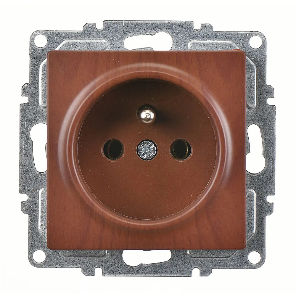 Visage UPS Priz (klipsli), Ceviz (Mekanizma + Tuş/Kapak) - Günsan Elektrik