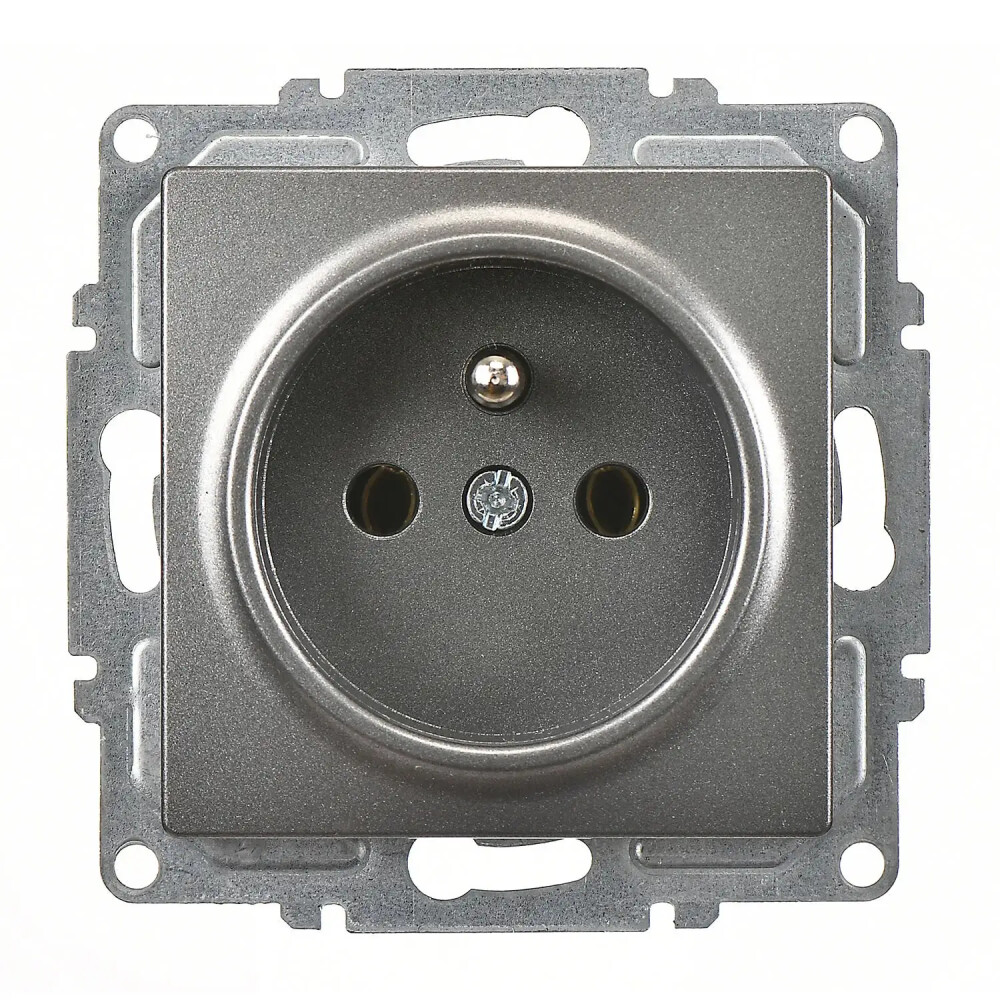 Visage UPS Priz (klipsli), Füme (Mekanizma + Tuş/Kapak) - Günsan Elektrik