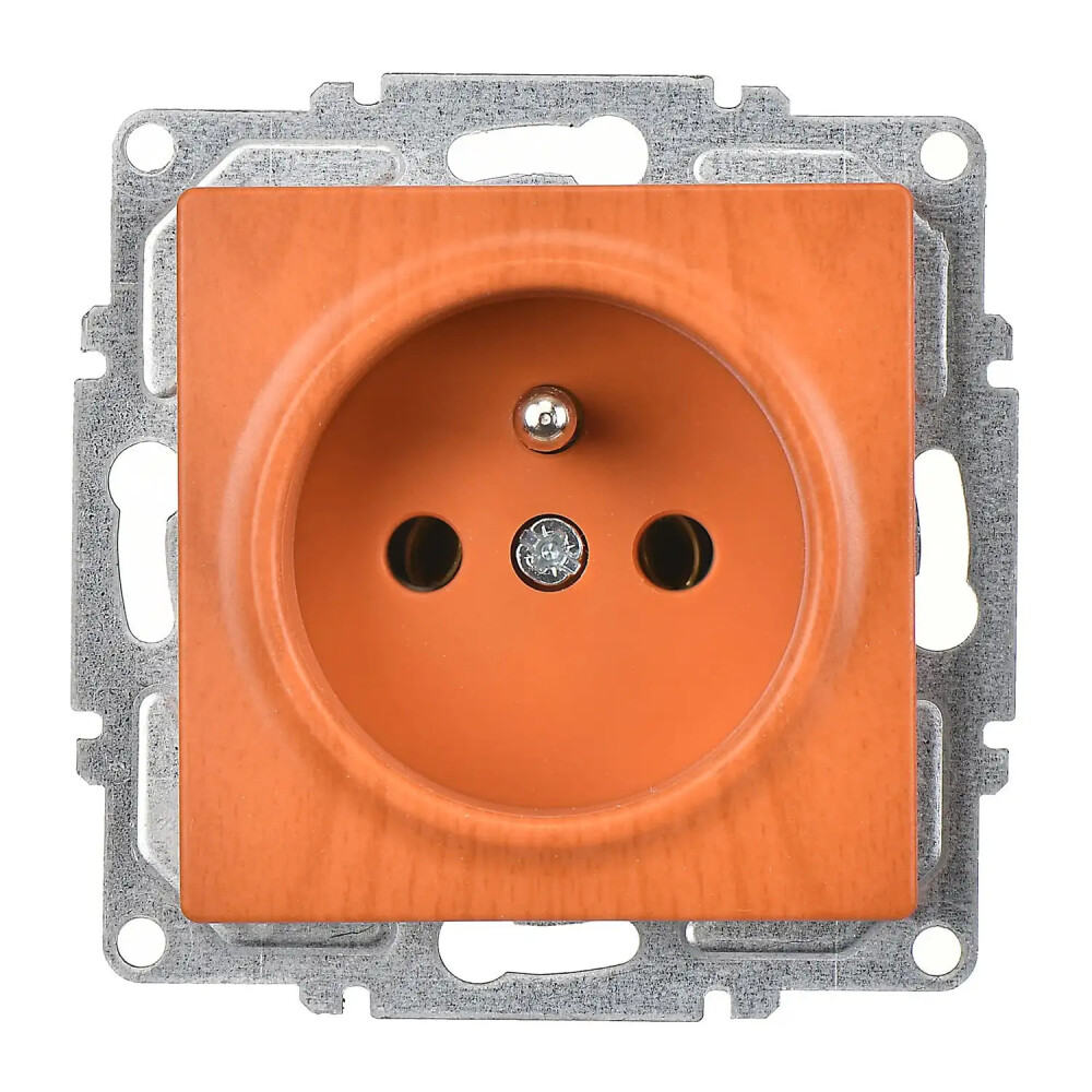 Visage UPS Priz (klipsli), Meşe (Mekanizma + Tuş/Kapak) - Günsan Elektrik