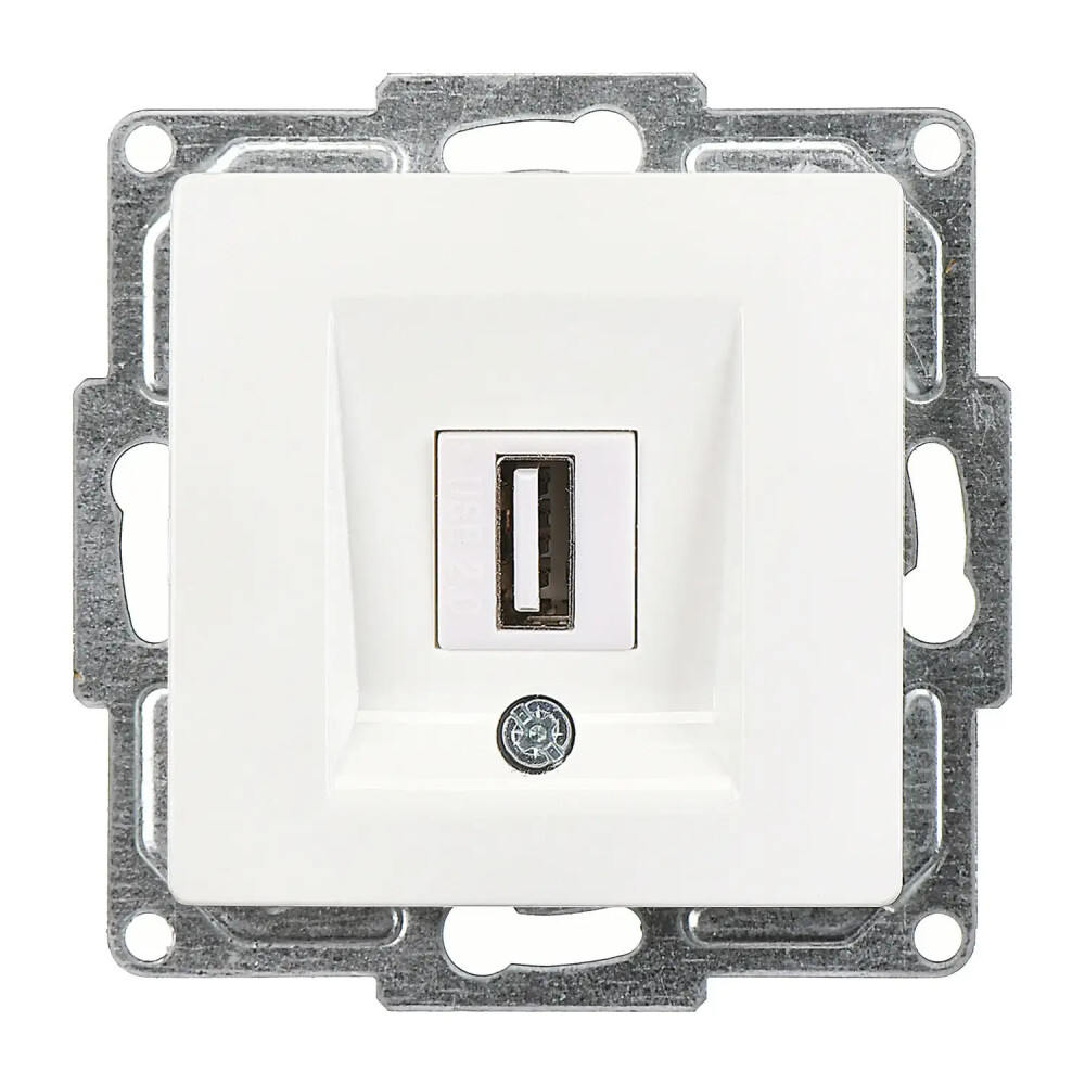 Visage USB Data Prizi, Beyaz (Mekanizma + Tuş/Kapak) - Günsan Elektrik