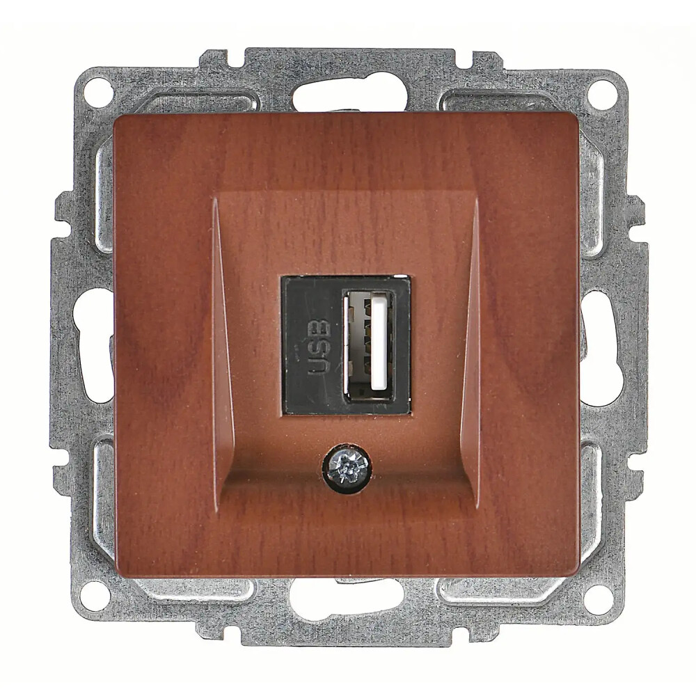 Visage USB Data Prizi, Ceviz (Mekanizma + Tuş/Kapak) - Günsan Elektrik