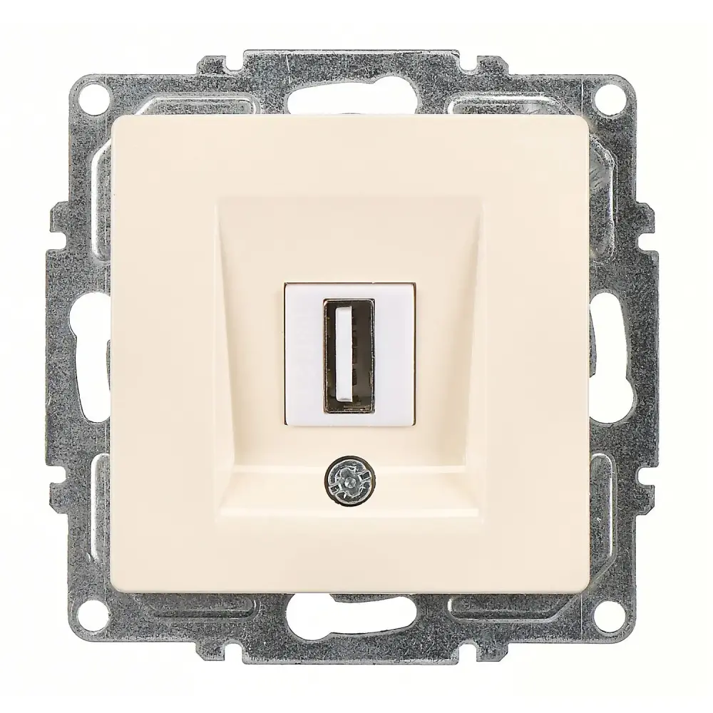 Visage USB Data Prizi, Krem (Mekanizma + Tuş/Kapak) 