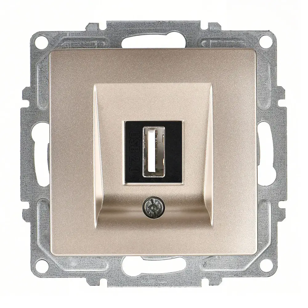 Visage USB Data Prizi, Metalik Bej (Mekanizma + Tuş/Kapak) 