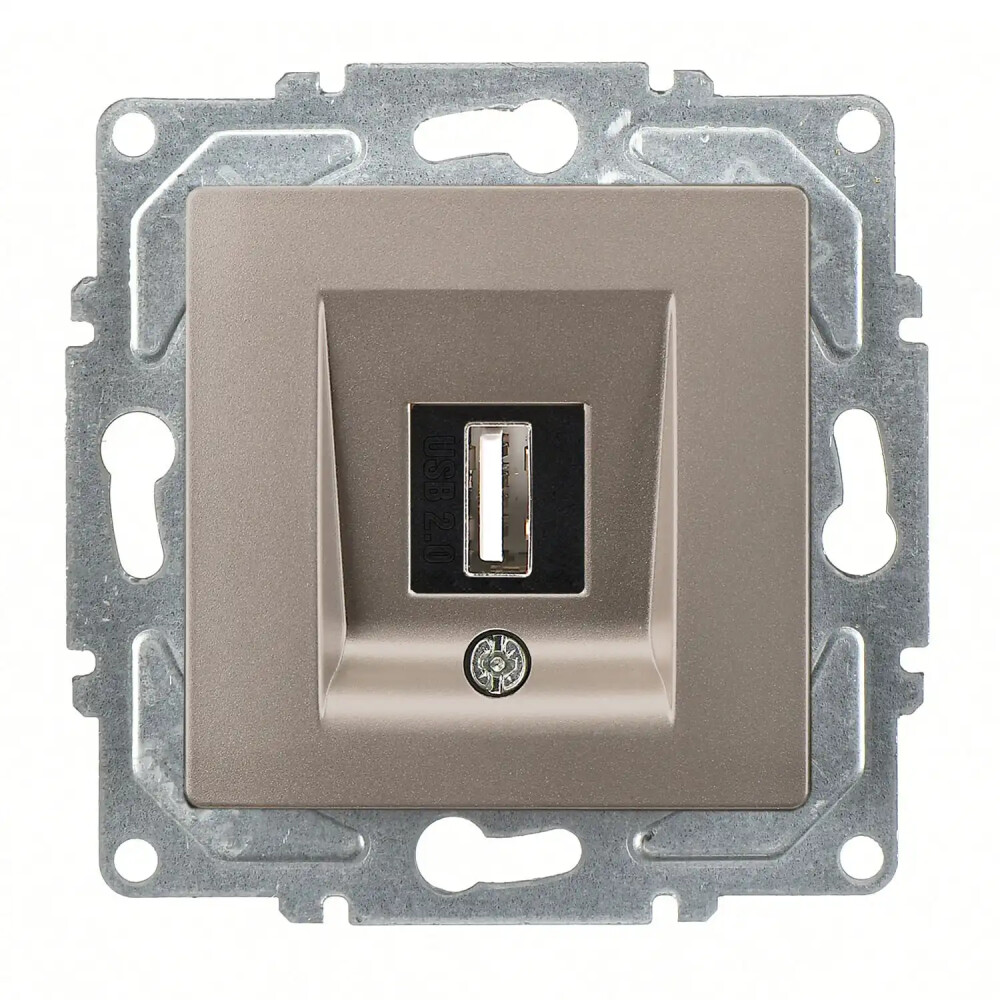 Visage USB Data Prizi, Mocha (Mekanizma + Tuş/Kapak) - Günsan Elektrik