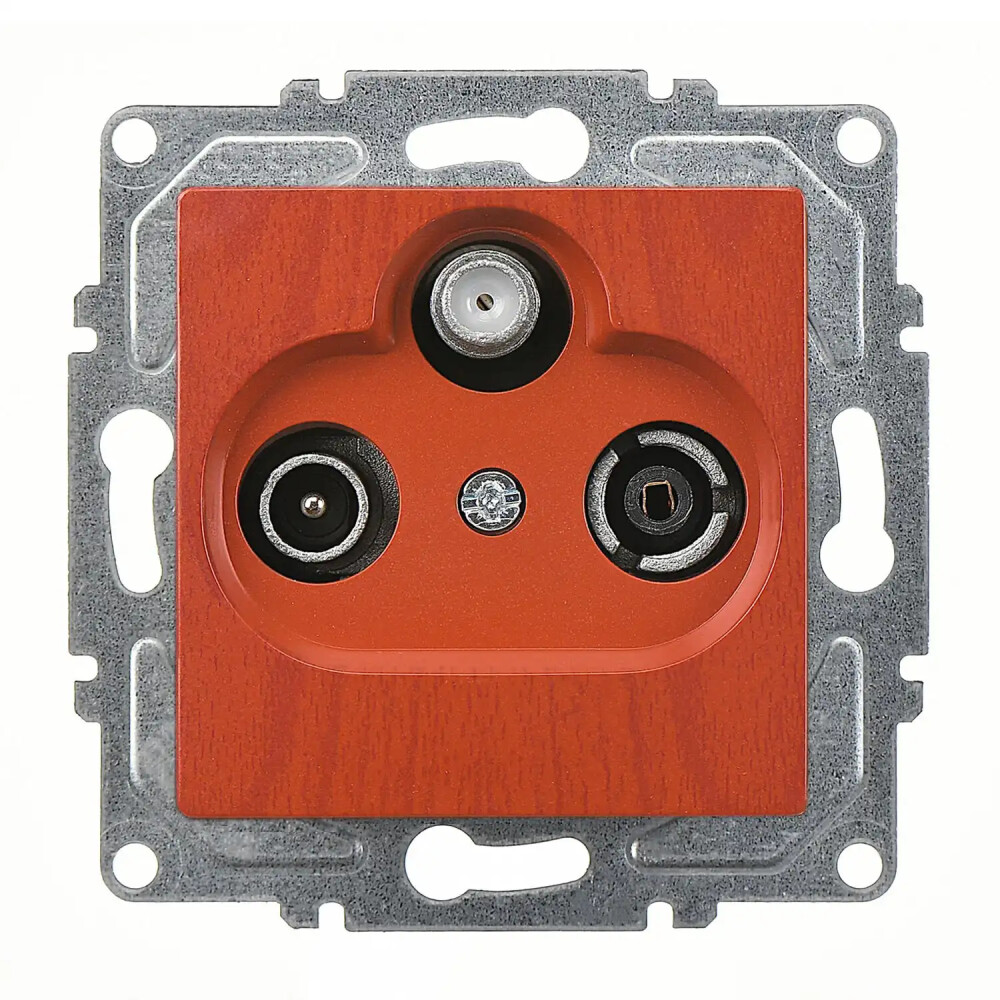 TV-R-SAT Socket, Ending, Cherry - Günsan Elektrik