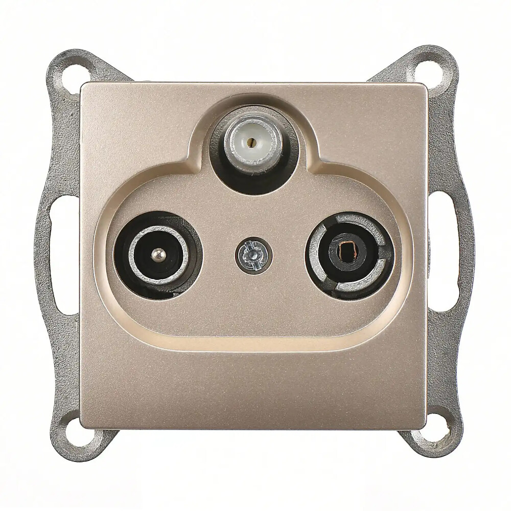 TV-R-SAT Socket, Ending, M.Beige - Günsan Elektrik