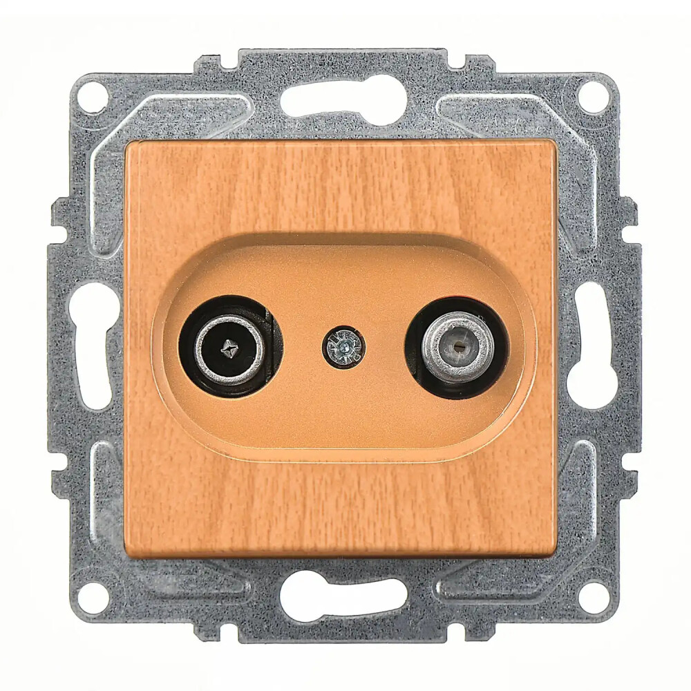 TV-SAT Socket, Ending, Maple - Günsan Elektrik