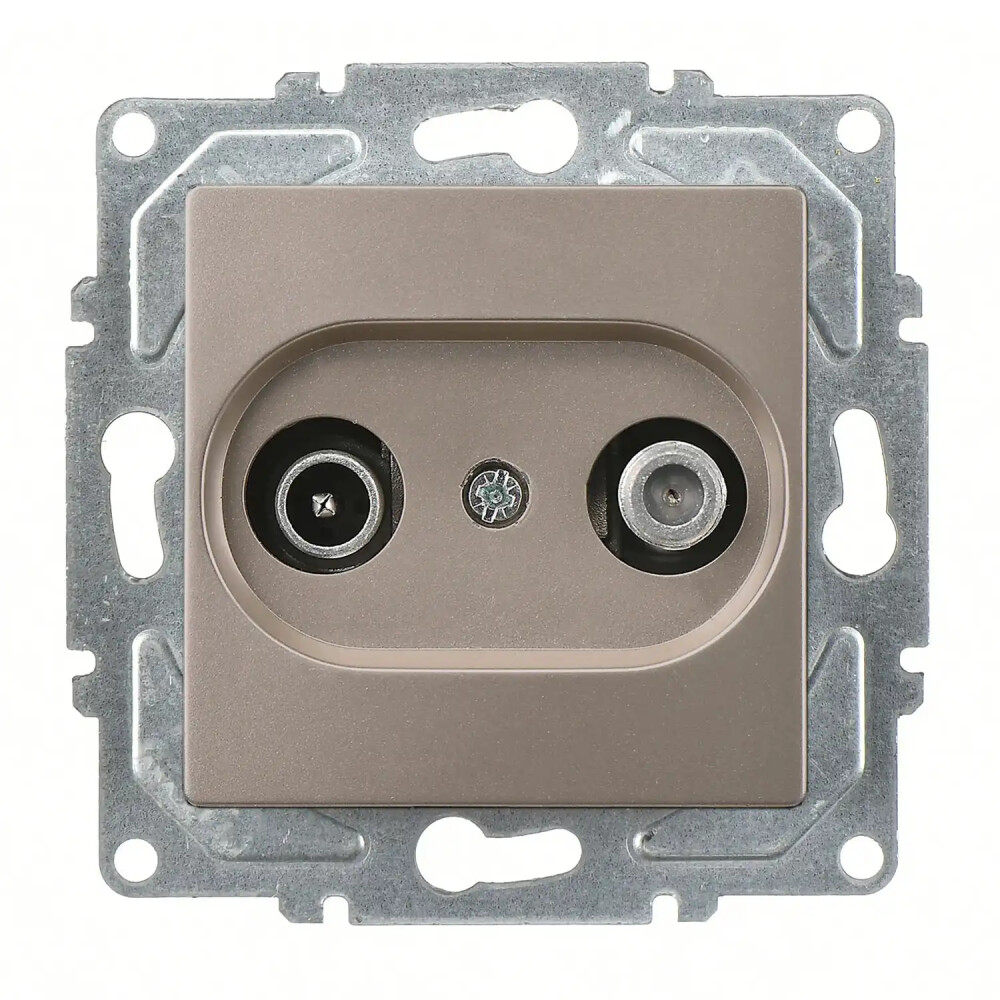 TV-SAT Socket, Ending, Mocha - Günsan Elektrik