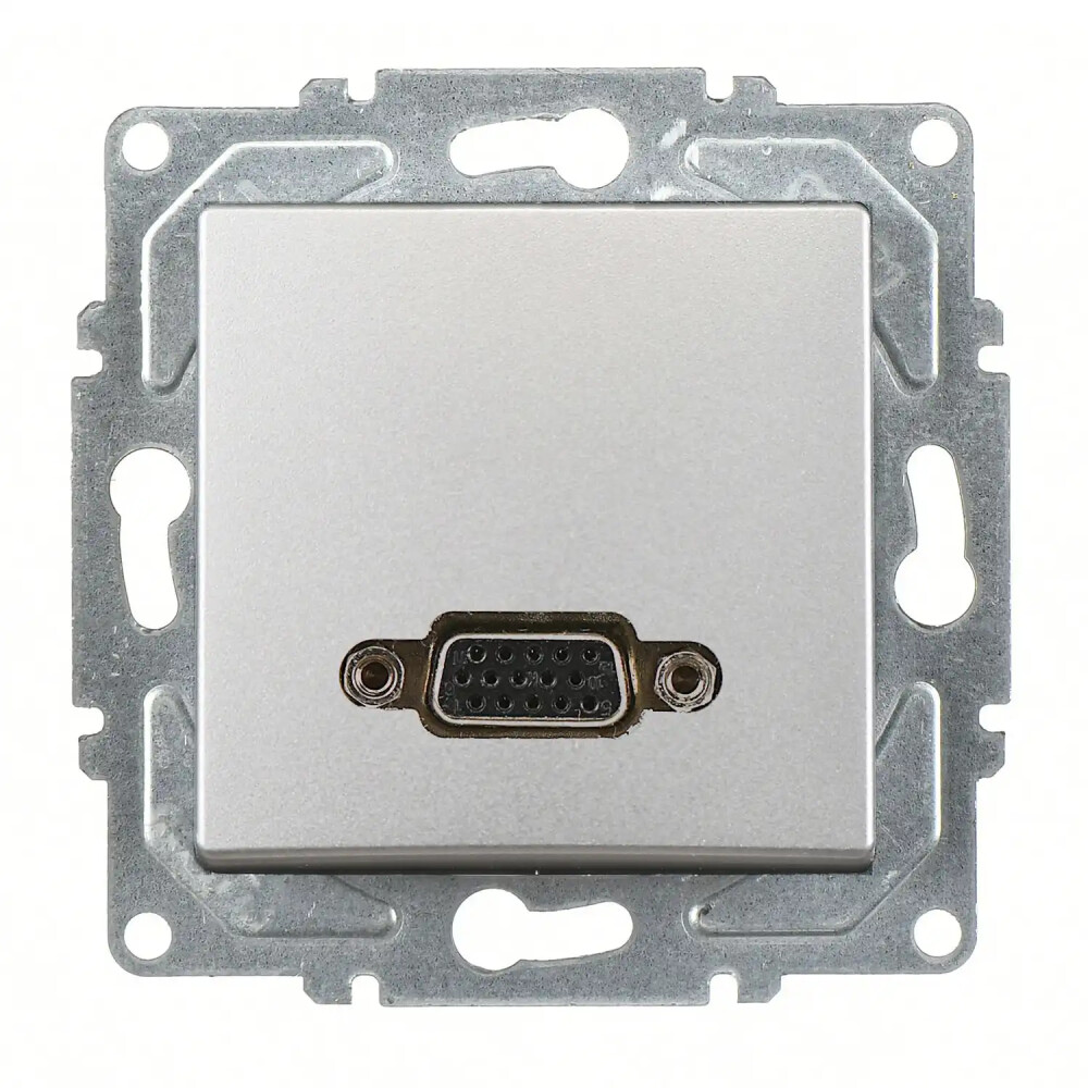Visage VGA Prizi, Gümüş (Mekanizma + Tuş/Kapak) - Günsan Elektrik