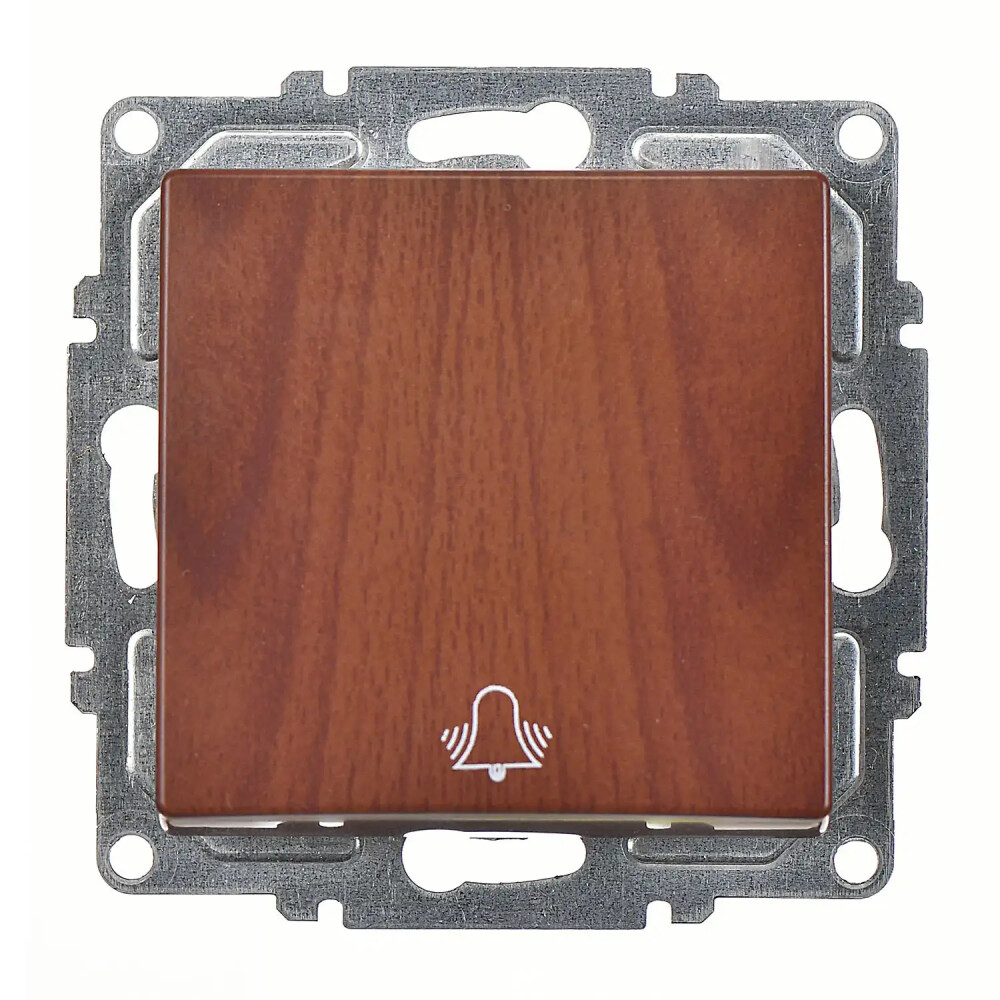 Visage Zil Butonu, Ceviz (Mekanizma + Tuş/Kapak) - Günsan Elektrik