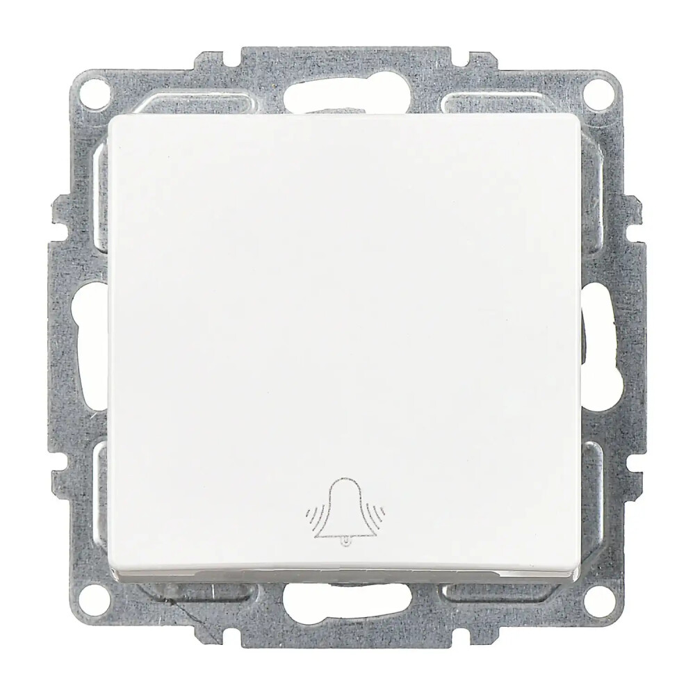 Visage Zil Butonu (klipsli), Beyaz (Mekanizma + Tuş/Kapak) - Günsan Elektrik