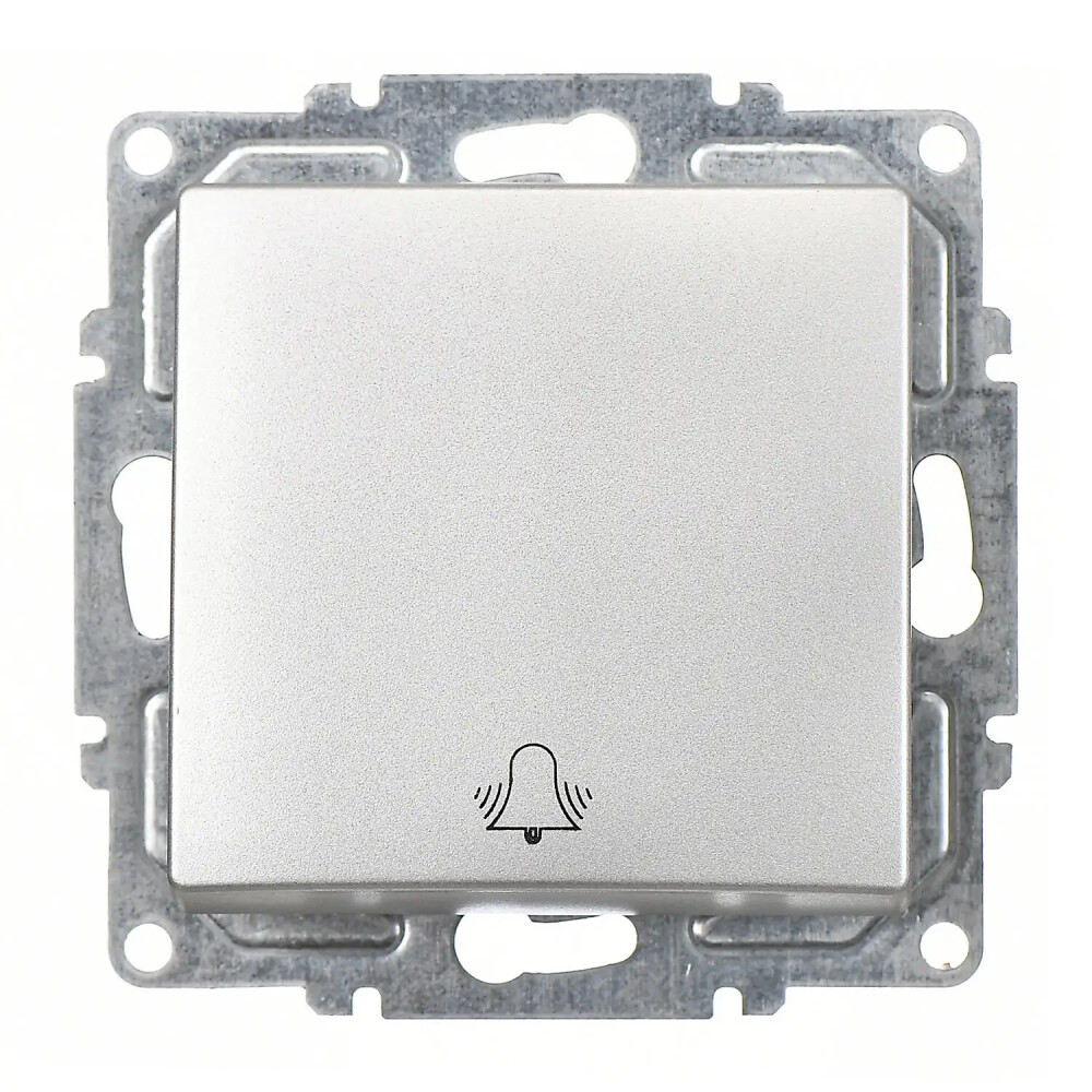 Visage Zil Butonu (klipsli), Gümüş (Mekanizma + Tuş/Kapak) - Günsan Elektrik