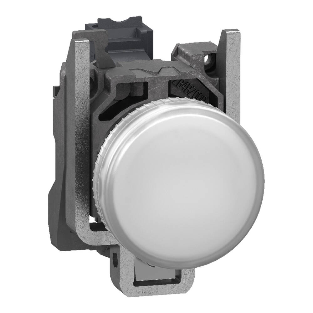 XB4BVB1 - 24V Entegre LED'li Beyaz Eksiksiz Pilot Işığı Ø22 Düz Lens - 1